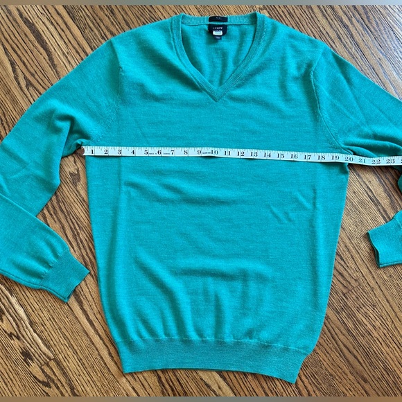 J. Crew Green Merino Wool Sweater - Picture 3 of 4